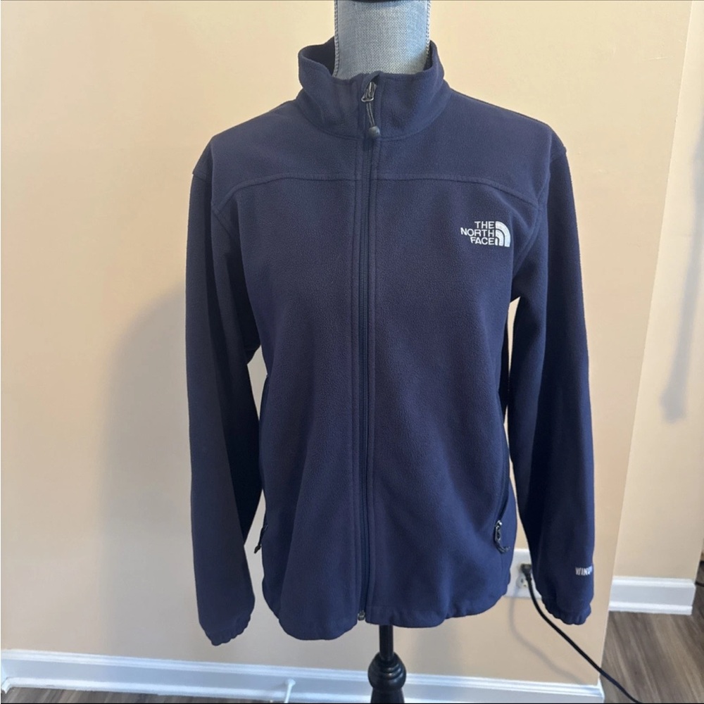 The North Face Windwall Fleece Full Zip Jacket Size Medium Blue Outdoor Hiking